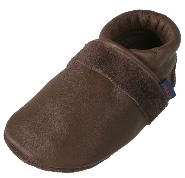 Basic-Puschen braun velour